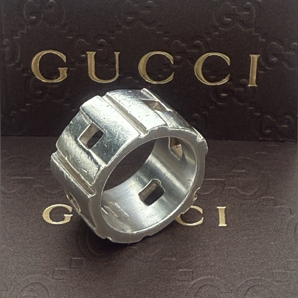 GUCCI Square G 925 Silver Ring